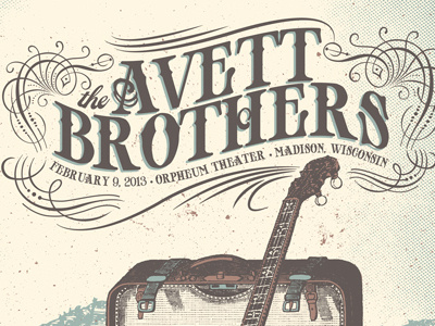 Avett Brothers Type avett brothers gigposter typography vintage