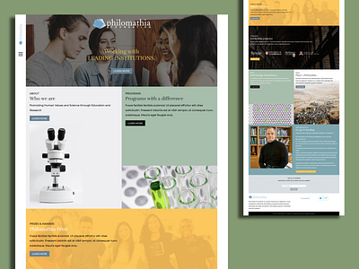 Philomathia Foundation custom website graphic design web design wordpress wordpress developer