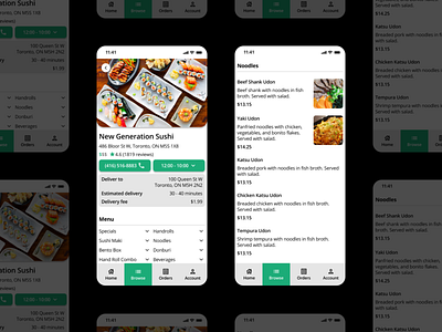 Food Delivery - Restaurant page ui ux