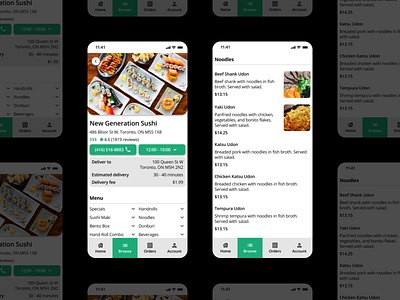 Food Delivery - Restaurant page