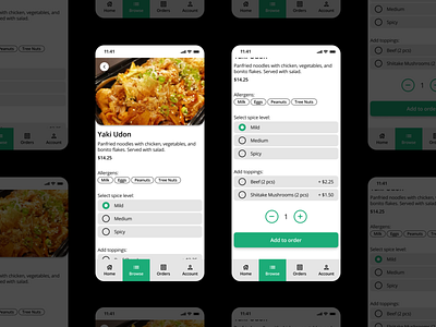 Food Delivery - Dish page ui ux