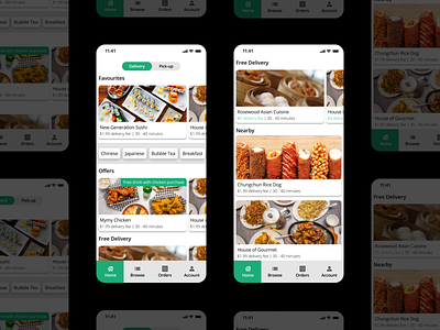 Food Delivery - Home page ui ux