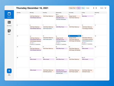 Task Management Dashboard - Calendar Month View design ui ux