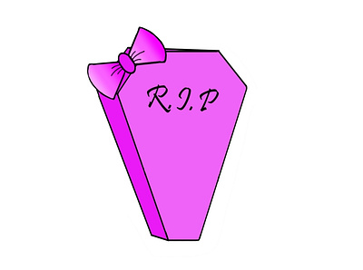 simple r.i.p coffin