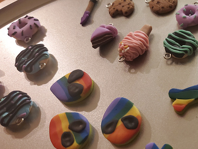 Polymer clay charms