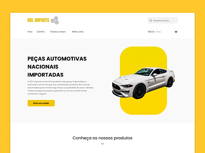 E-commerce RDL Imports cars e commerce front frontend landingpage ui