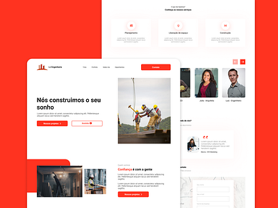 Construction Company - Landing Page branding design front frontend illustration landingpage logo ui uidesign ux