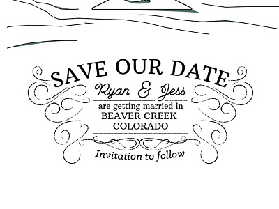 WIP Save the Date Part 2 adobe illustration illustrator save the date vector wedding