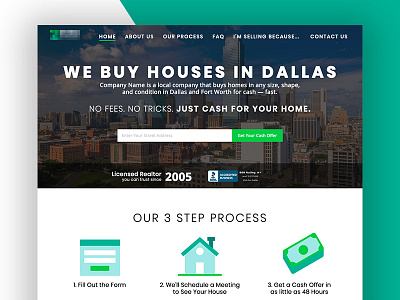 Real Estate Landing Page branding home homepage landing page real estate realtor ui ux web web design website