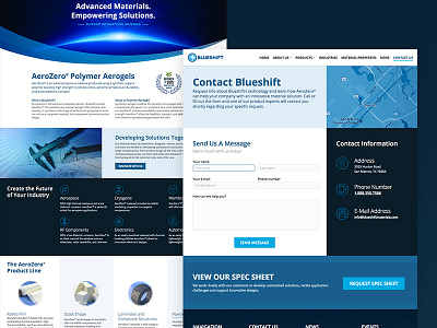 Blueshift Redesign branding contact contact page home homepage screen ui ux web web design website