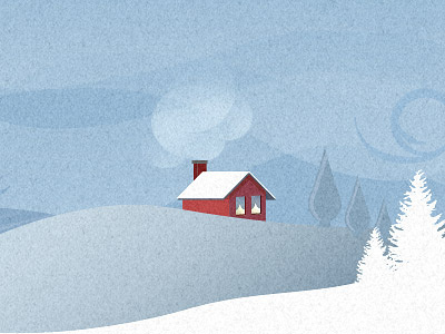 First Shot 2: The Second Shot! illustration house snow chimney red trees