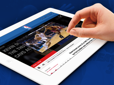 Sports Website Concept - Tablet View grid interface ipad responsive sports typography ui web design website