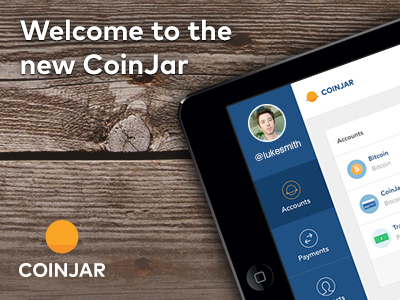The New CoinJar bitcoin coinjar cryptocurrency dashboard finance fintech interface responsive web app