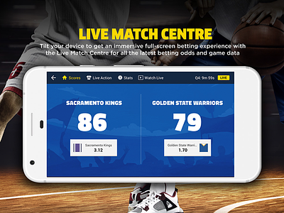 Live Sports Match Centre android app mobile sports ui ux