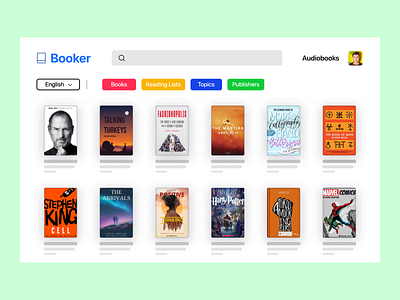 Booker - Online Book Library animation app book branding colorful colourful design graphic design icon illustration library logo online shades typography ui ux vector web