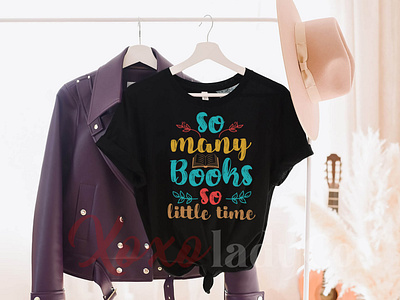 "So many books so little time" T-Shirt Design