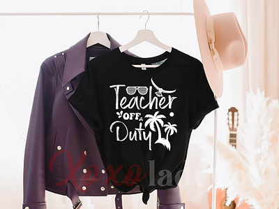 "Teacher off duty" T-Shirt Design animation app art branding custom shirt custom t shirt design graphic design icon illustration logo many book t shirt minimal retro design t shirt typography typography design ui ux vector