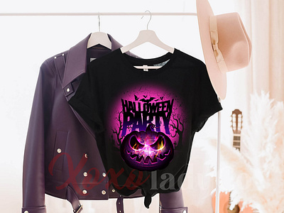 "Halloween Party" T-shirt Design 3d animation apooky t shirts app art boo t shirts branding custom t shirt design hallaoween t shirt icon illustration logo many book t shirt minimal typography ui unhappy t shirt ux vector