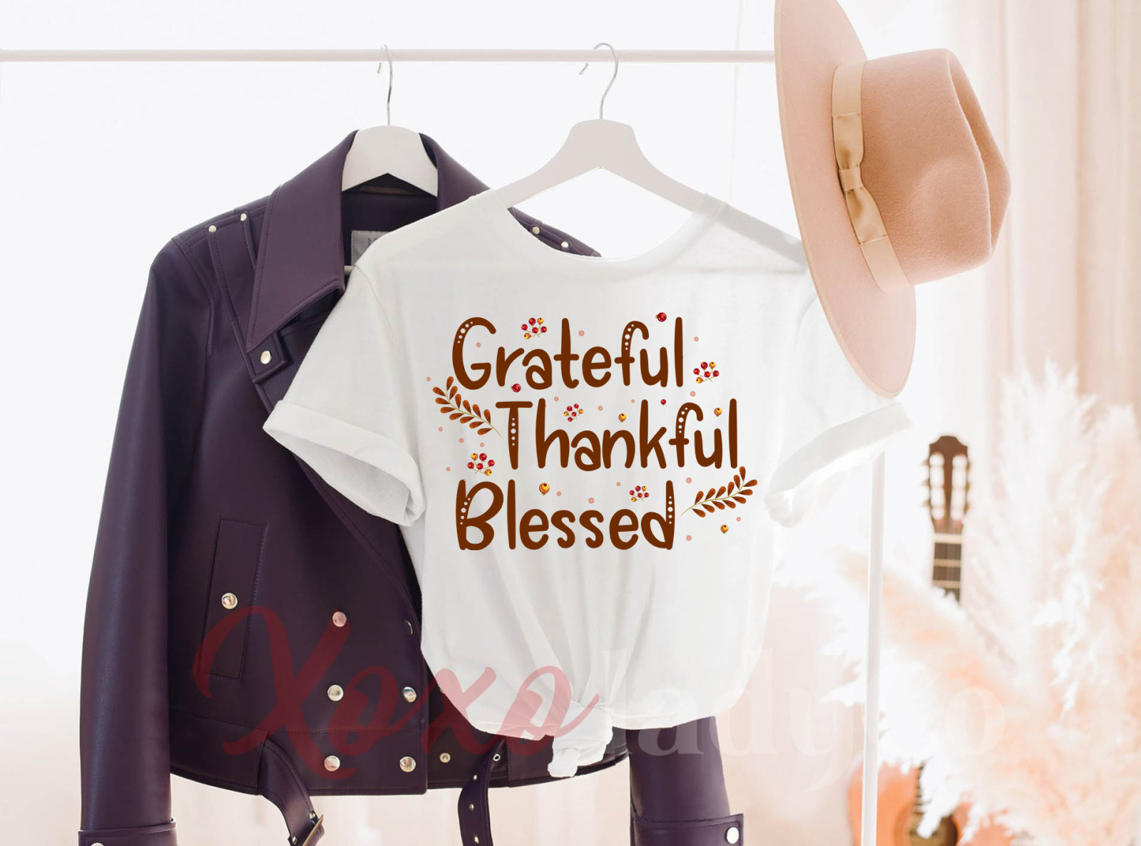 “Grateful Thankful Blessed” T-Shirt Design by XoxoCraftSVG on Dribbble