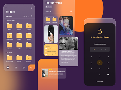 Notes and File Manager file management interaction design ui uidesign ux