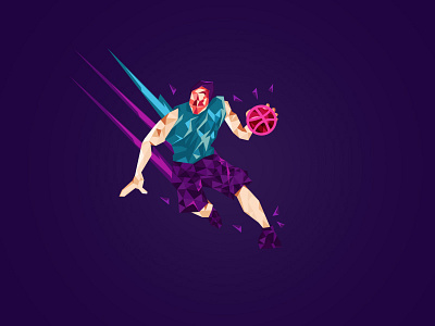 Let's Dribbble design dribble first graphicdesign illustration lowpoly photoshop shoot vexel