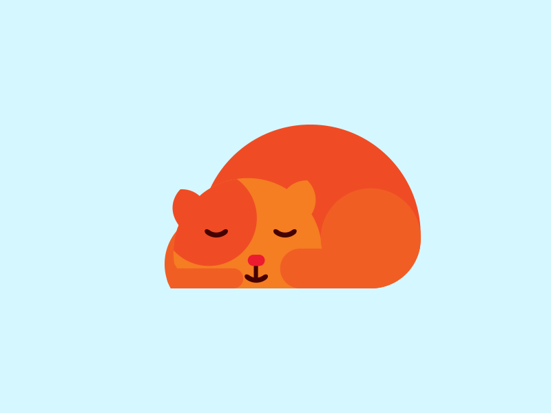 im lazy animation cat flatdesign gif illustration minimalist orange