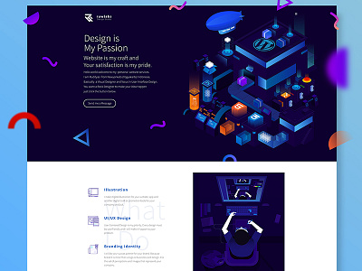 Onepage Website design illustration isometric lab labs landingpage studio website