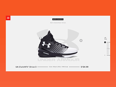 Ui Animation basketball interaction minimalist shoes shopingcart sneakers ui uianimation uidesign ux uxdesign webdesign