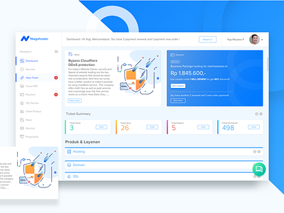 Client Area Dashboard Draft Concept clientarea dashboard hosting minimalist payment uidesign uiux