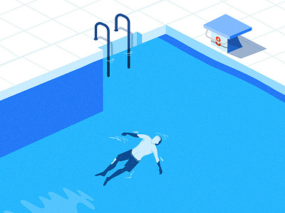 Relax illustration relax simplicity swimmingpool vector