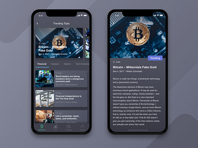 Invest App UI Dark Version Inspiration