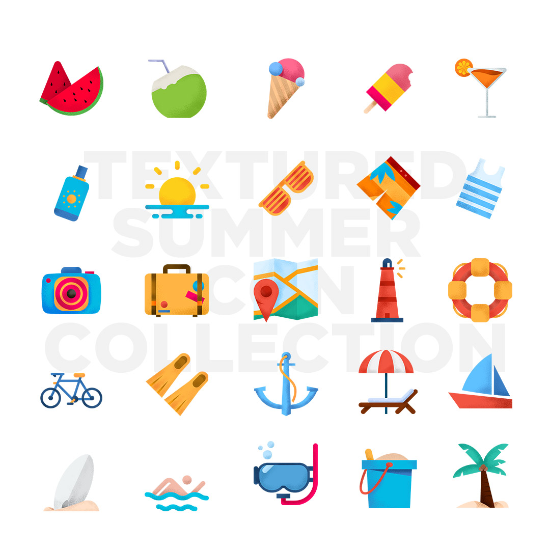 Reupload-Summer Icon Collection by Rudityas W Anggoro on Dribbble
