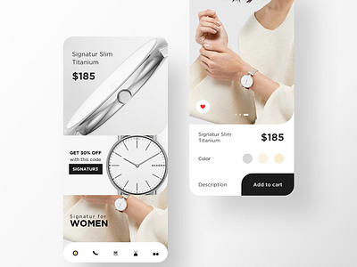 Responsive Web E-Commerce design ecommence minimalist ui uidesign ux watch design