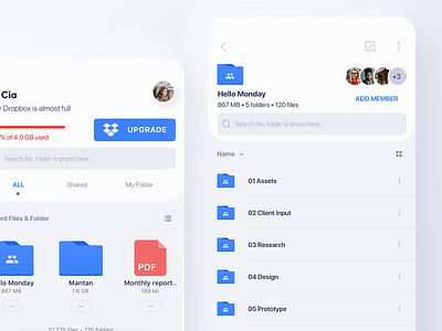 Dropbox Soft UI app design dropbox soft ui ui uidesign ux