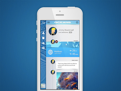 Oceans UI, Screenshot app diver iphone oceans scuba ui
