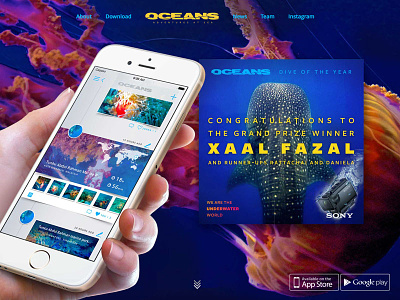 New landing page for Oceans.io landing page oceans ui ux web