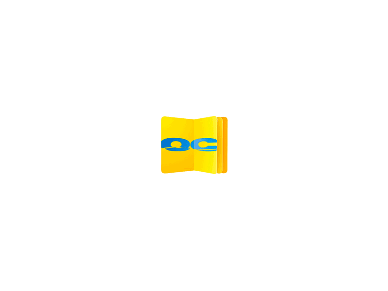 Oceans.io icon animation ux ui app blue yellow animation logo icon ae after effects