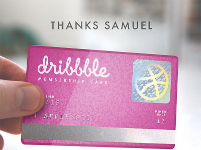 Dribbble Membership Card card dribbble membership photoshop seal