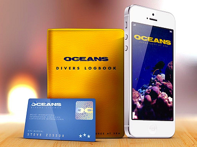 Oceans 2013 book card diver iphone ocean oceans photoshop scuba water zissou