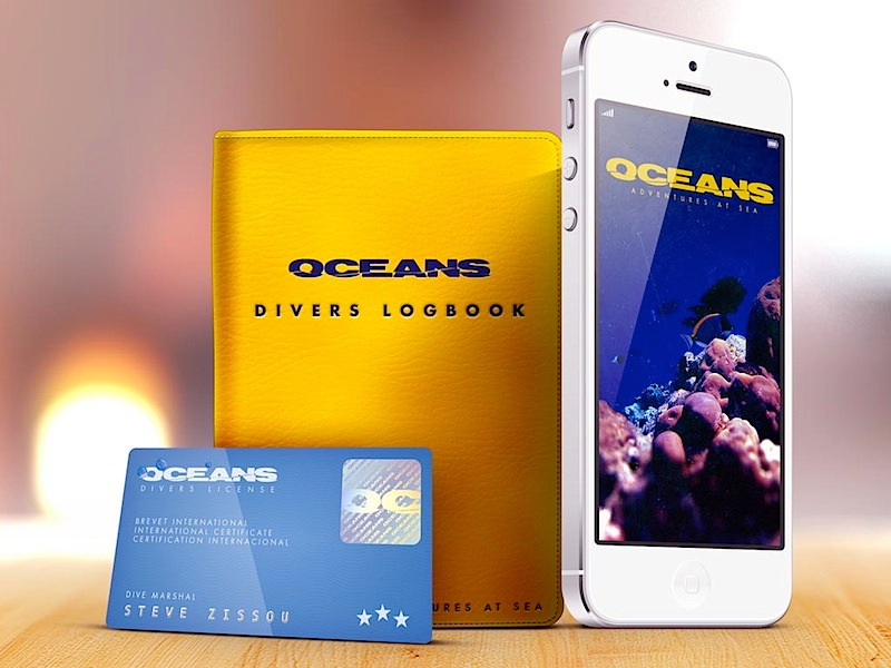 Oceans oceans scuba diver zissou 2013 photoshop book card iphone ocean water
