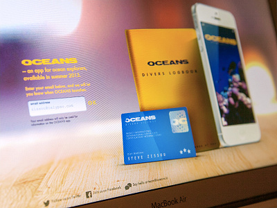 oceans.io app background diver iphone ocean oceans scuba sign up site teaser