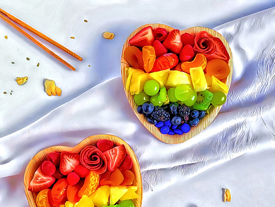 That's Delicious Art artwork foodart foodlover fruits fruity heart illustration original