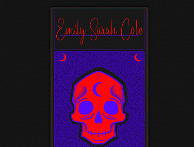Emily Sarah Cole 2021 Logo brand branding design emilysarahcole graphic design grunge illustration indigo logo moon noise pink punk purple red skull texture violet witch witchy