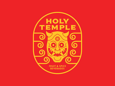 Holy Temple badge demon futura japanese kombucha oni