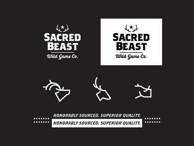 Sacred Beast antlers boar branding deer icon icons logo