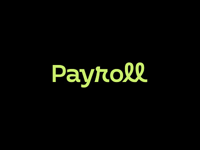 Payroll Logo branding icon identity logo mark modernism typographic typography