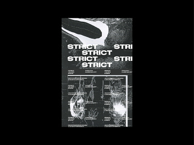 Strict Poster Series abstact adobe collage collage art grid construction grid design grid layout minimalism poster poster a day poster art swiss texture typography