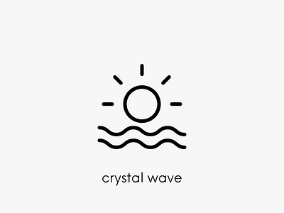 crystal wave app branding design icon illustration logo