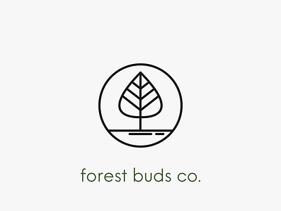 forest buds co. branding design icon illustration logo