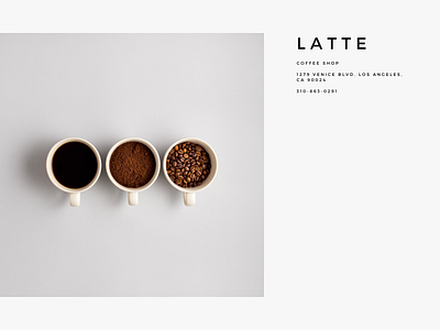 Latte coffee shop branding design typography